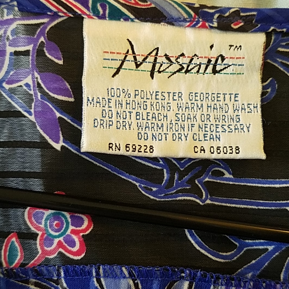 Vintage Mosaic georgette two piece dress - Picture 9 of 11